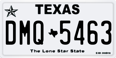 TX license plate DMQ5463
