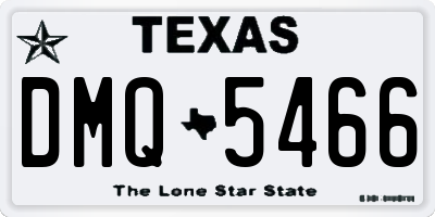 TX license plate DMQ5466