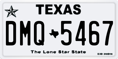 TX license plate DMQ5467