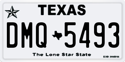 TX license plate DMQ5493