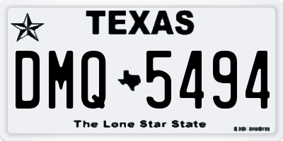 TX license plate DMQ5494