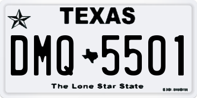 TX license plate DMQ5501