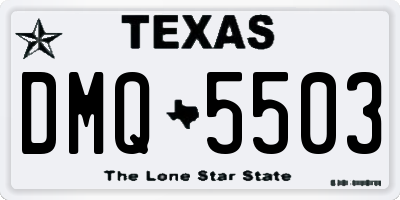 TX license plate DMQ5503