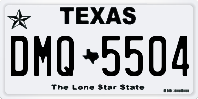 TX license plate DMQ5504