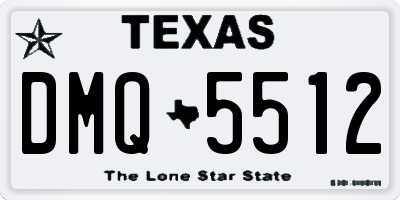 TX license plate DMQ5512