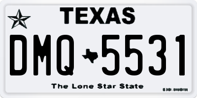 TX license plate DMQ5531