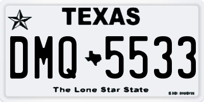 TX license plate DMQ5533