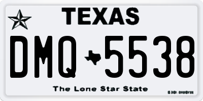 TX license plate DMQ5538
