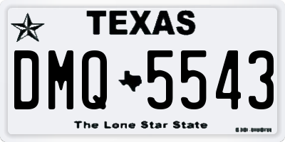 TX license plate DMQ5543