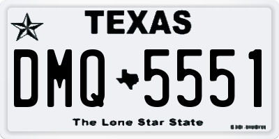 TX license plate DMQ5551