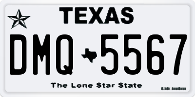TX license plate DMQ5567