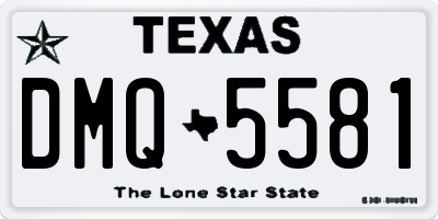 TX license plate DMQ5581