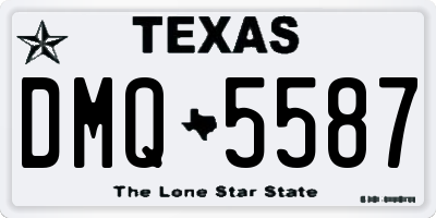 TX license plate DMQ5587