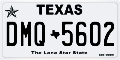TX license plate DMQ5602