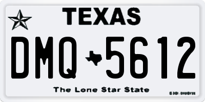 TX license plate DMQ5612