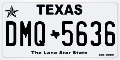 TX license plate DMQ5636
