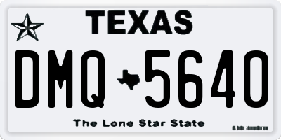 TX license plate DMQ5640