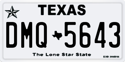 TX license plate DMQ5643