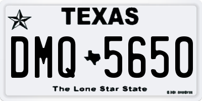 TX license plate DMQ5650
