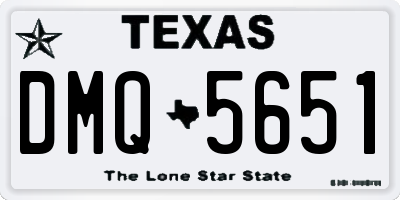 TX license plate DMQ5651