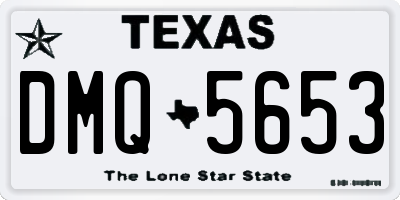 TX license plate DMQ5653