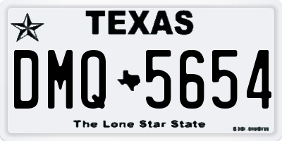 TX license plate DMQ5654