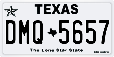 TX license plate DMQ5657