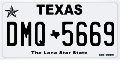 TX license plate DMQ5669