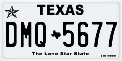 TX license plate DMQ5677