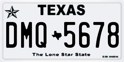 TX license plate DMQ5678