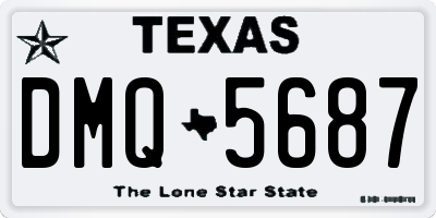 TX license plate DMQ5687