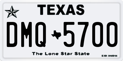 TX license plate DMQ5700