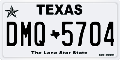 TX license plate DMQ5704