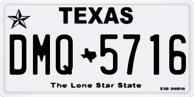 TX license plate DMQ5716