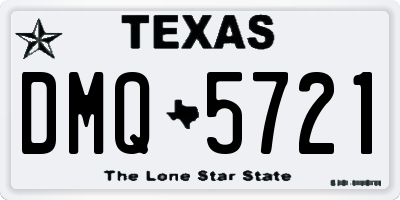 TX license plate DMQ5721