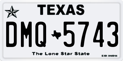 TX license plate DMQ5743