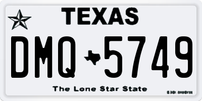TX license plate DMQ5749