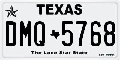 TX license plate DMQ5768
