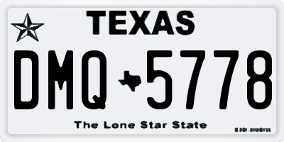 TX license plate DMQ5778