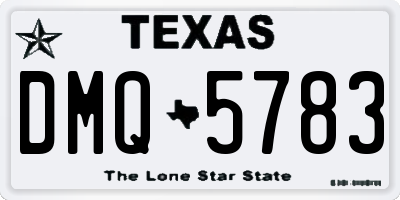 TX license plate DMQ5783