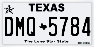 TX license plate DMQ5784