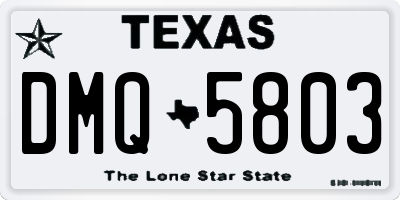 TX license plate DMQ5803