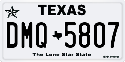 TX license plate DMQ5807