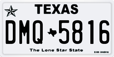 TX license plate DMQ5816