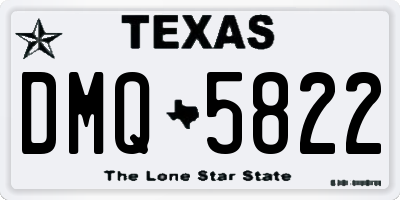 TX license plate DMQ5822