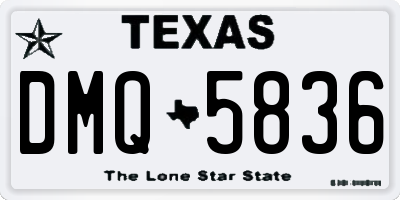 TX license plate DMQ5836