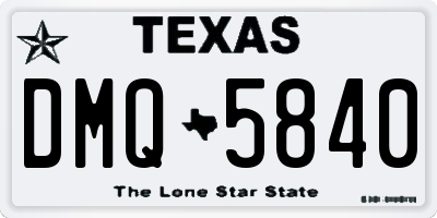 TX license plate DMQ5840