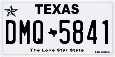TX license plate DMQ5841