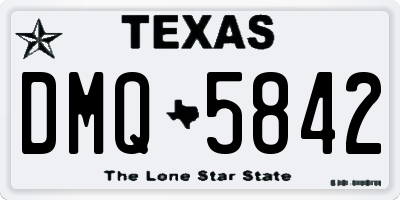 TX license plate DMQ5842