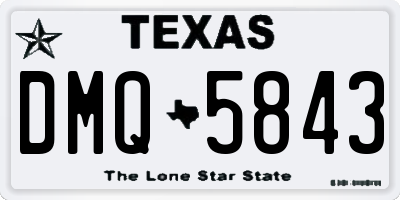 TX license plate DMQ5843